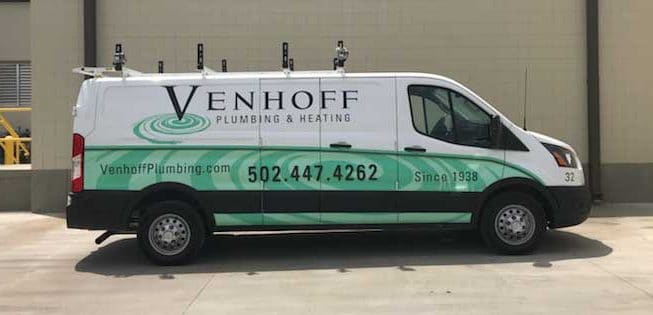 Green Truck from Venhoff Plumbing and Heating in Louisville KY